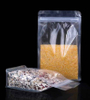 Clear Transparent Plastic Zip lock Dried Food Storage Eight Side Seal Bag Flat Bottom Pouch Bag with Zipper