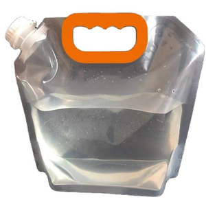 Custom Printed Clear Reusable Plastic Packaging Liquid Spout Bag Stand Up Pouch with Spout handle