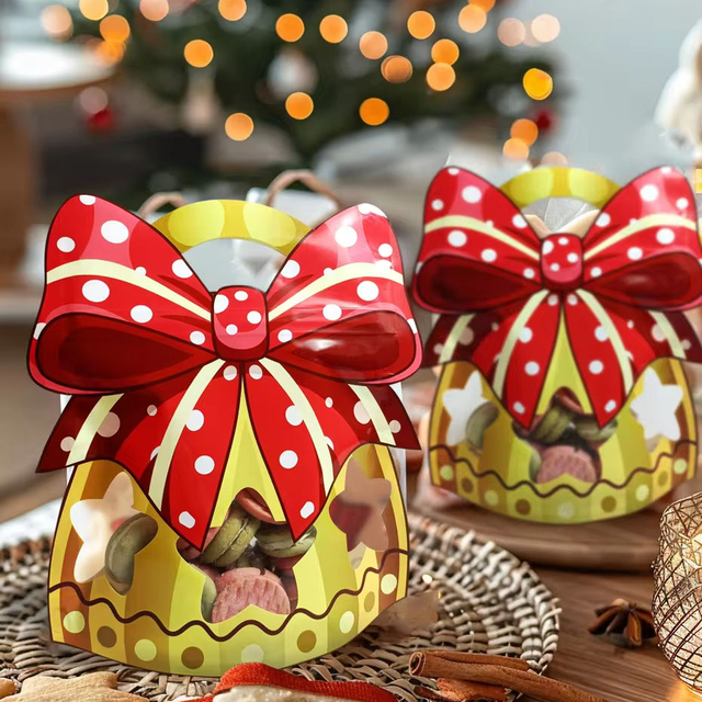 Custom Christmas Packaging Bags Kids Cute Resealable Bag Ziplock Bags Candy Stand up Pouch with clear window