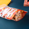 Reusable transparent window ziplock stsnd up pouch for children snack gift packaging bag