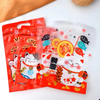 Reusable transparent window ziplock stsnd up pouch for children snack gift packaging bag