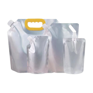 Custom digital print high barrier pet feed stand up spouted pouch bag aluminum foil liquid storage bags wine juice spout pouch