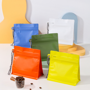 coffee bags custom printed plastic matte coffee packaging bags resealable coffee bags with valve and zipper