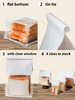 Eco Friendly Kraft Paper White Bread Packaging Bags Tin Tie Reusable Toast Bakery Bag with Window