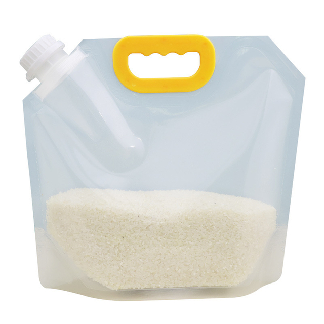 Custom plastic clear spout pouch liquid grain sealed moisture proof storage spouted stand up pouch reusable food container bag