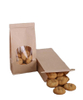 Custom eco friendly Plastic PVC Food Nuts Biscuits Brown Paper Flat Bottom Pouch Tin Tie Tab Lock Bread Bag with Window