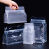 Clear Transparent Plastic Zip lock Dried Food Storage Eight Side Seal Bag Flat Bottom Pouch Bag with Zipper