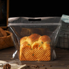 Custom Plastic Transparent Toast Bread Zipper Bag with Handle Bread Packaging Pastry Bag