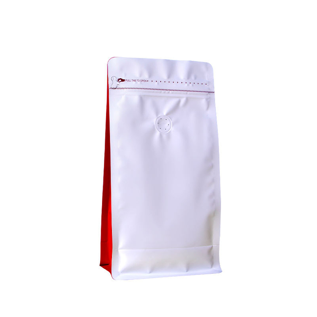 Custom matte printing zipper aluminum foil square flat bottom recyclable coffee bags with valve and zipper