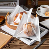 Custom Plastic Heat Seal Single Sided Transparent OPP Bakery Packaging Donut Cake Dessert Brown Paper Food Packaging Bread Bag